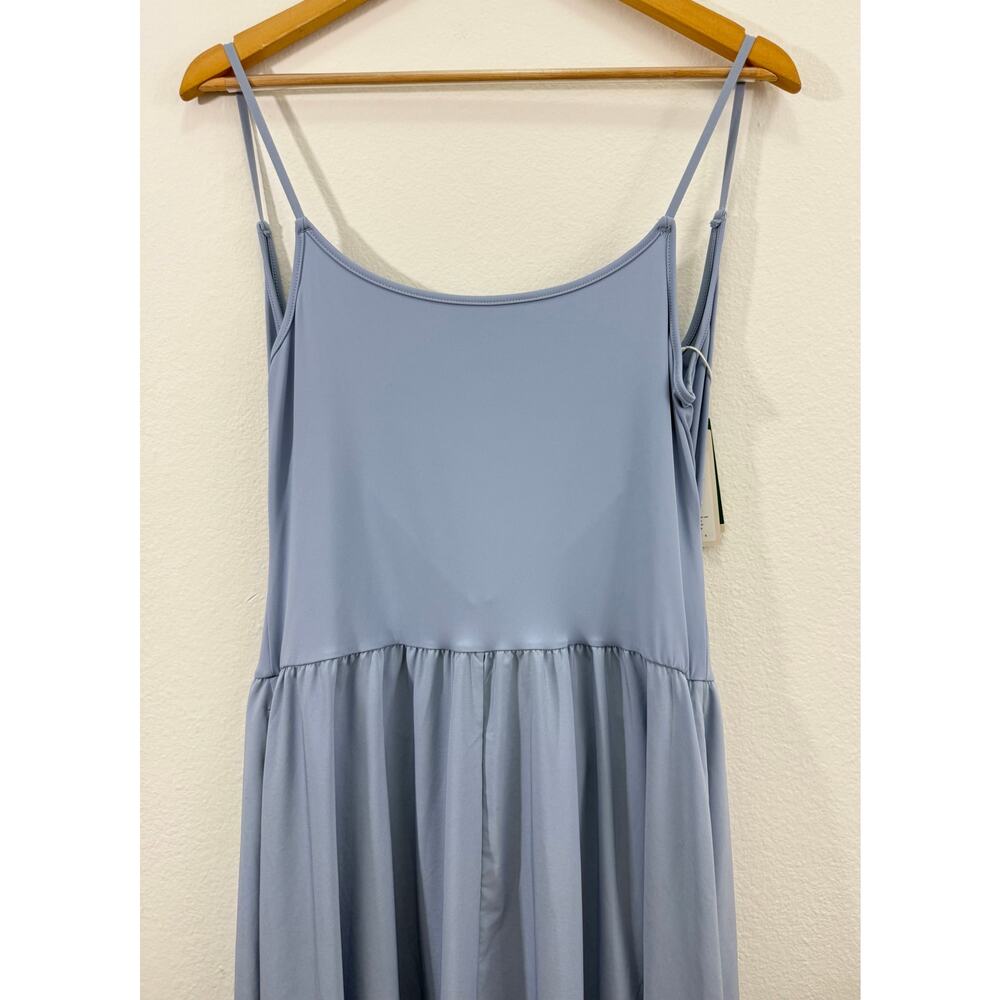 NWT Halara Breezeful Pocket Flowy Flare Maxi Dress L Ballad Blue Quick Dry - Picture 7 of 12